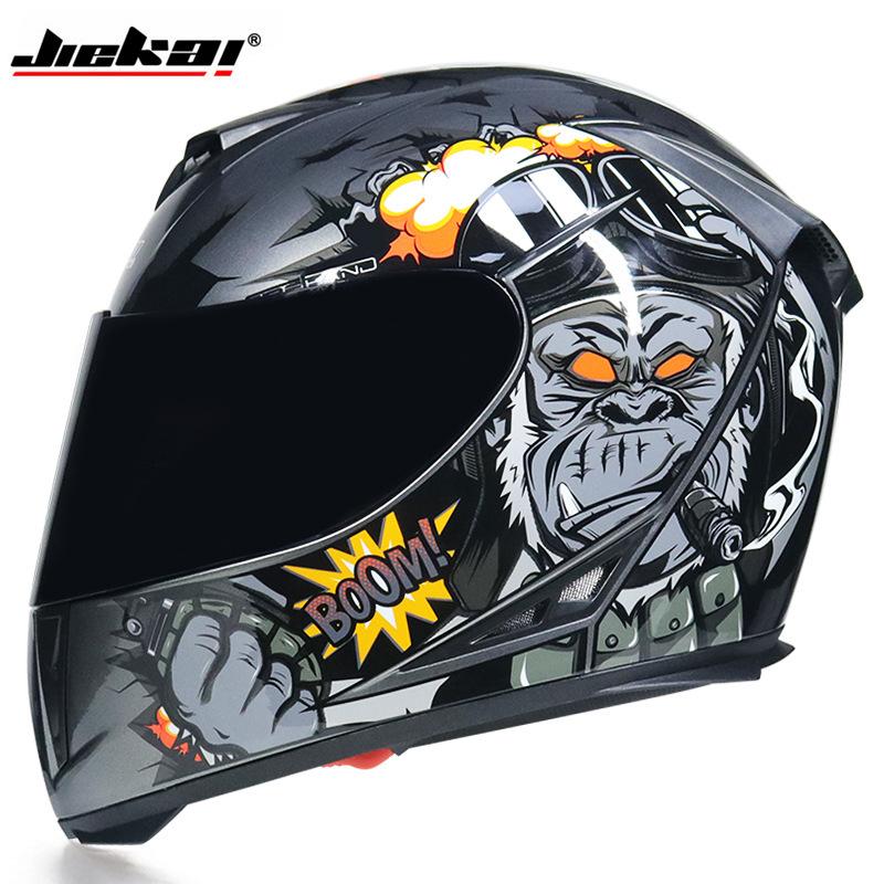 Electric Vehicle Bicycle Helmet Men's and Women's Full Helmet Full Cover Type Personalized Four-season Double Lens Warm Anti-fog Cap