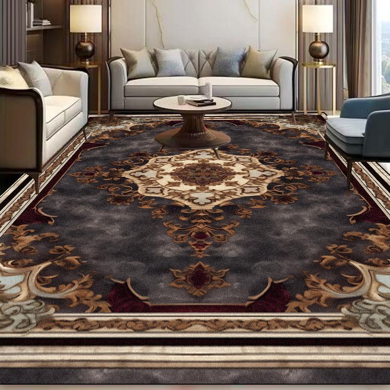 European Style Home Carpet Living Room Decoration Retro Rugs Hall Sofa Chair Anti-slip Floor Mat Room Decor Corridor Carpet