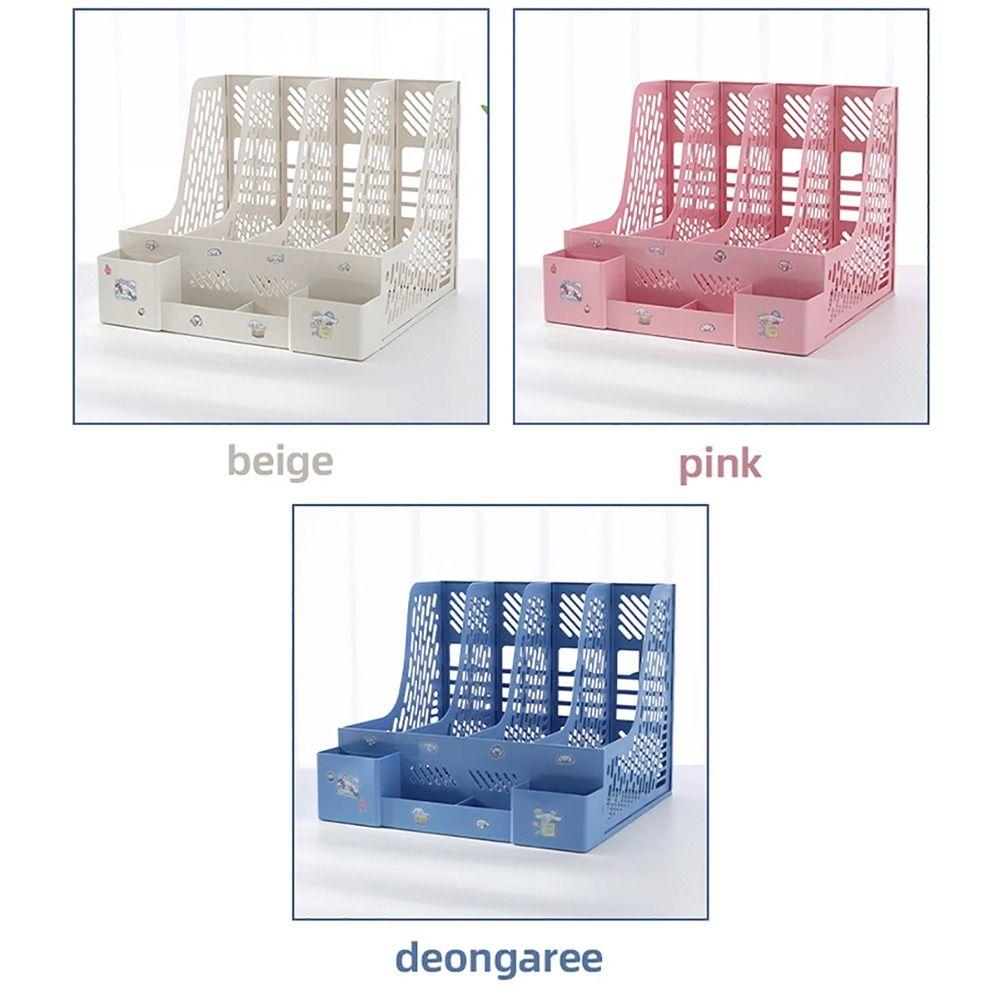 1Pcs Large Capacity Desktop File Rack Multi-layer Thickened File Holder Tray A4 Document Certificates Plastic