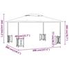 Vidaxl Gazebo With Curtains And Two-Part Roof, 3X4 M, Cream