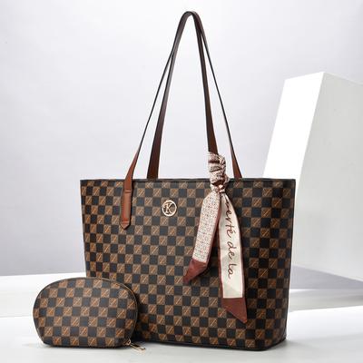 Tote Bag Checkerboard Child and Mother Bag Large Capacity Shoulder Messenger Bag Handbag Women's Bag S