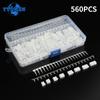 560PCS Dupont Connector 2.54mm Jumper Wire Cable Pin Header Pin Housing and Male / Female Pin Head Terminal Adapter Plug Set Kit
