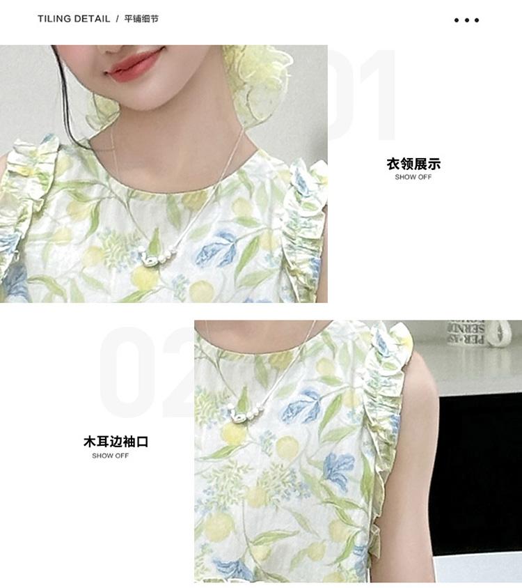 Girls' summer dress 2026 new children's dress, sweet and beautiful, sleeveless floral princess dress for adults in summer