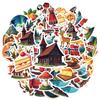 35-100pcs Nordic Charming Stickers Scrapbooking Stickers Aesthetic Retro Graffiti Waterproof Stickers For Planner Diary Decor