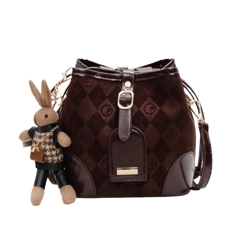 2025 New Fashion Trend Women's Bucket Bag Shoulder Bag Exquisite Oblique Span Small Bag Large Capacity