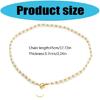 Faux Pearls And Shell Layering Necklace Suitable Stylish Clavicle Chain For Commuting Dating Or Parties