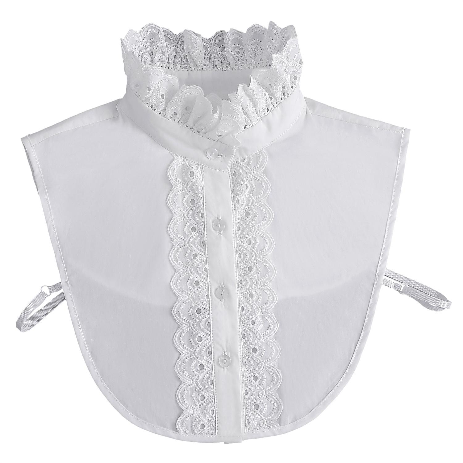 

Seconds become beautiful girl petal fake collar playful and cute white cotton shirt fake collar manufacturer wholesale білий