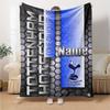 Custom Name Tottenham Hotspur Theme Printed Blanket Perfect For Couch Bed Travel Outdoor Use Machine Washable Cozy Durable