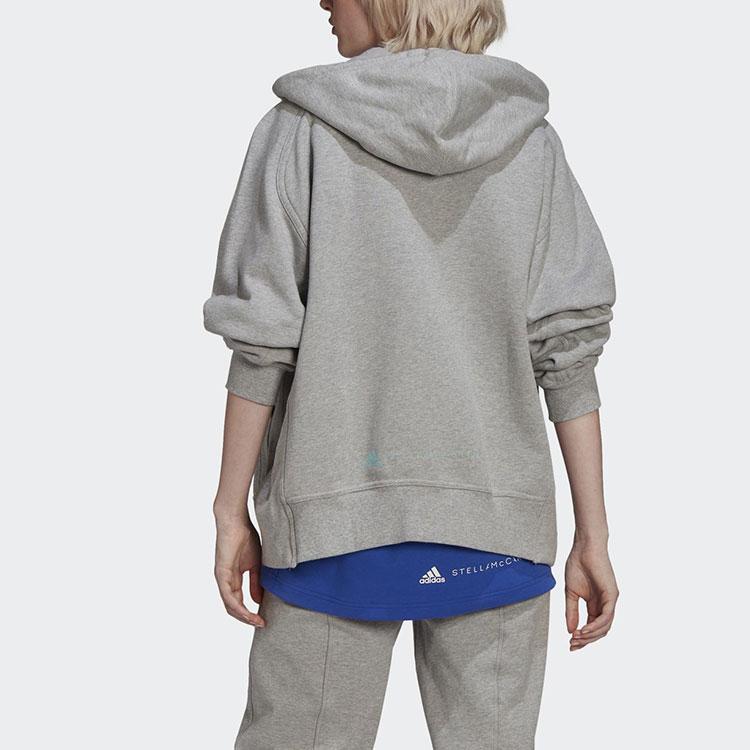 adidas Felpa con cappuccio e zip a maniche lunghe X Stella McCartney Giacca da felpa da donna Capispalla Medio-Canapa-Grigio HA8966