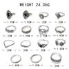 Boho 15 Stück/Set Punk Schwarzer Stil Ringe Set für Damen Mode Finger Blatt Ring Geburtstag Festival Geschenke Täglicher Vielseitiger Schmuck