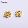 5 Types Flat Beads 14K Gold Plated Brass Smooth Spacer Beads For DIY High Quality Jewelry Making Accessories Wholesale