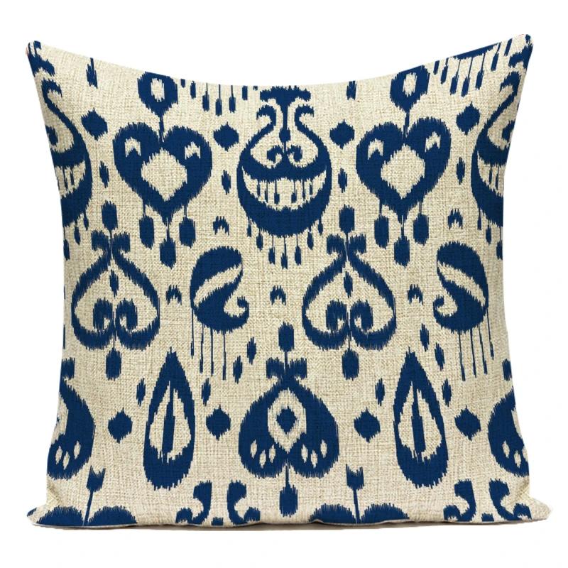 Polyester Boho Geometric Mandala Flowers Decorative Pillows Sofa Home Bedroom Cushion Cover Pillowcase