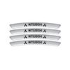 4Pcs Aluminium Alloy Sport Car Emblem Wheel Hub Rim Strip StickersFor Mitsubishi Ralliart ASX L200 Colt Outlander Pajero Lancer