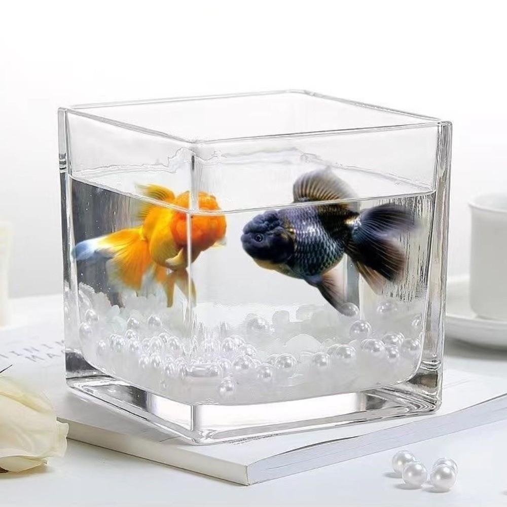 Geometric Cube Vase Transprent Candle Holder Minimalist Fish Tank Home