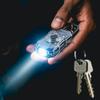 Portable LED Flashlight with Waistband Keychain Clip - Multifunctional, 5-50H Battery Life, Red Blue Warning Lights, Solve Short
