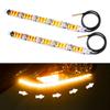 DRL LED Tagfahrlicht Streifen Flexible Wasserdichte Scheinwerfer Blinker Gelb Lampe Auto Dekorative Fahrlichter 12v