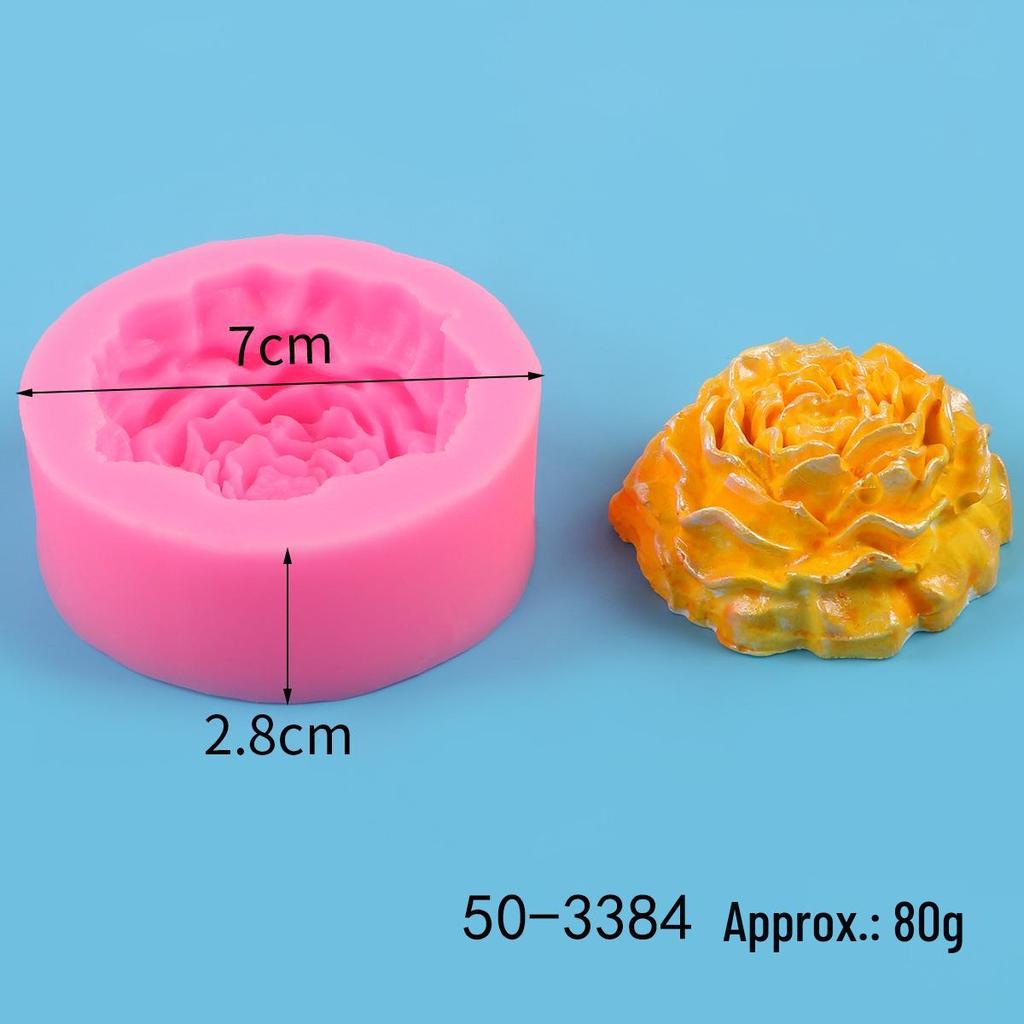 3D Peony & Rose Flower Silicone Mold for Candles, Diffusers, Soaps, and Epoxy Crafts