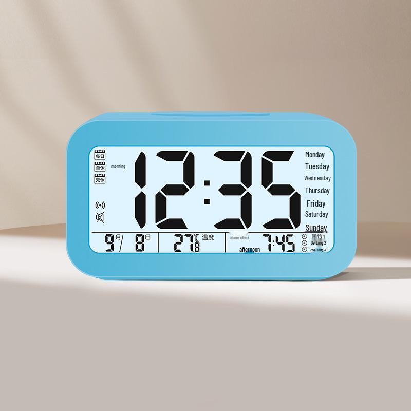 2024 Luminous Silent Smart Alarm Clock for Students & Kids - Electronic, Rechargeable, Ideal Wake-Up Aid