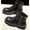 Women Casual Thick Sole Fleece Lined Warm Winter Mid Top Snow Boots