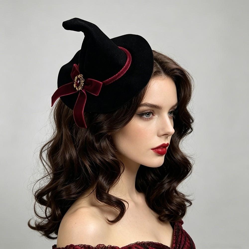 Skull Spider Witch Hat Hair Clip Gothic Style Witch Hairpins Halloween Hair Clip Costume Party