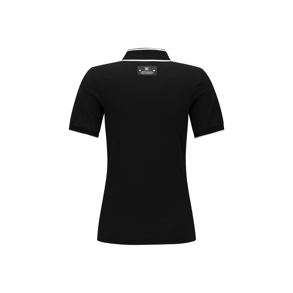 ANEW GOLF Women Logo Point Short T-Shirt _Bk