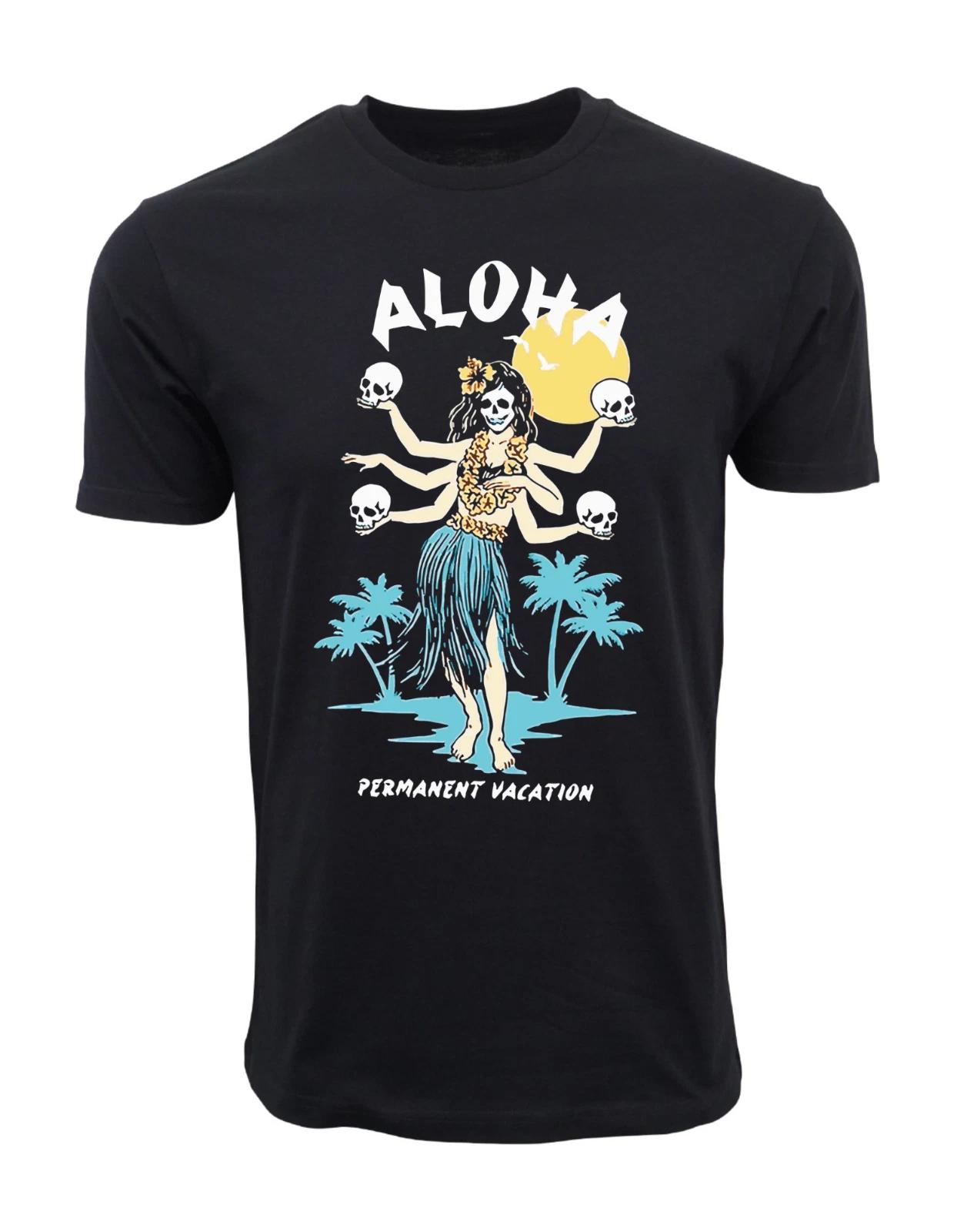 Unisex Adult Casual Graphic HAWAII ALOHA PERMANENT VACATION T SHIRT... S