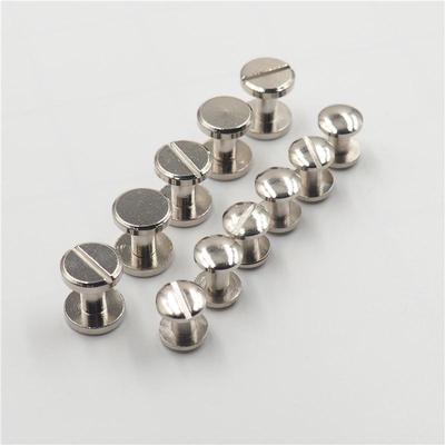 Electroplated Copper-Silver I-Head & Stainless Curved Head Screws for Leather Goods