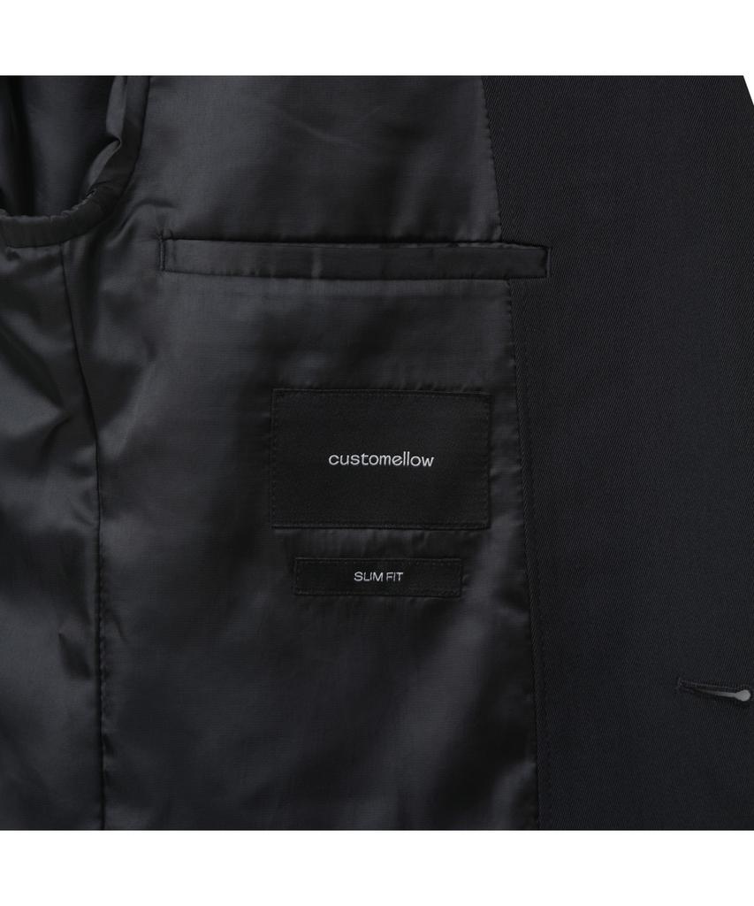 Customellow Black Slim Fit Setup Jacket Cwjam25404Bkx