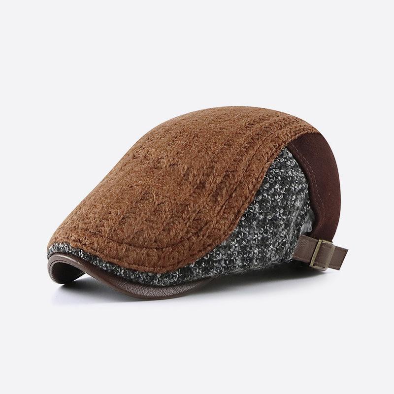 New Arrival: Men's Casual Baseball Cap with Knitted Panel – Stylish British-Style Beret
