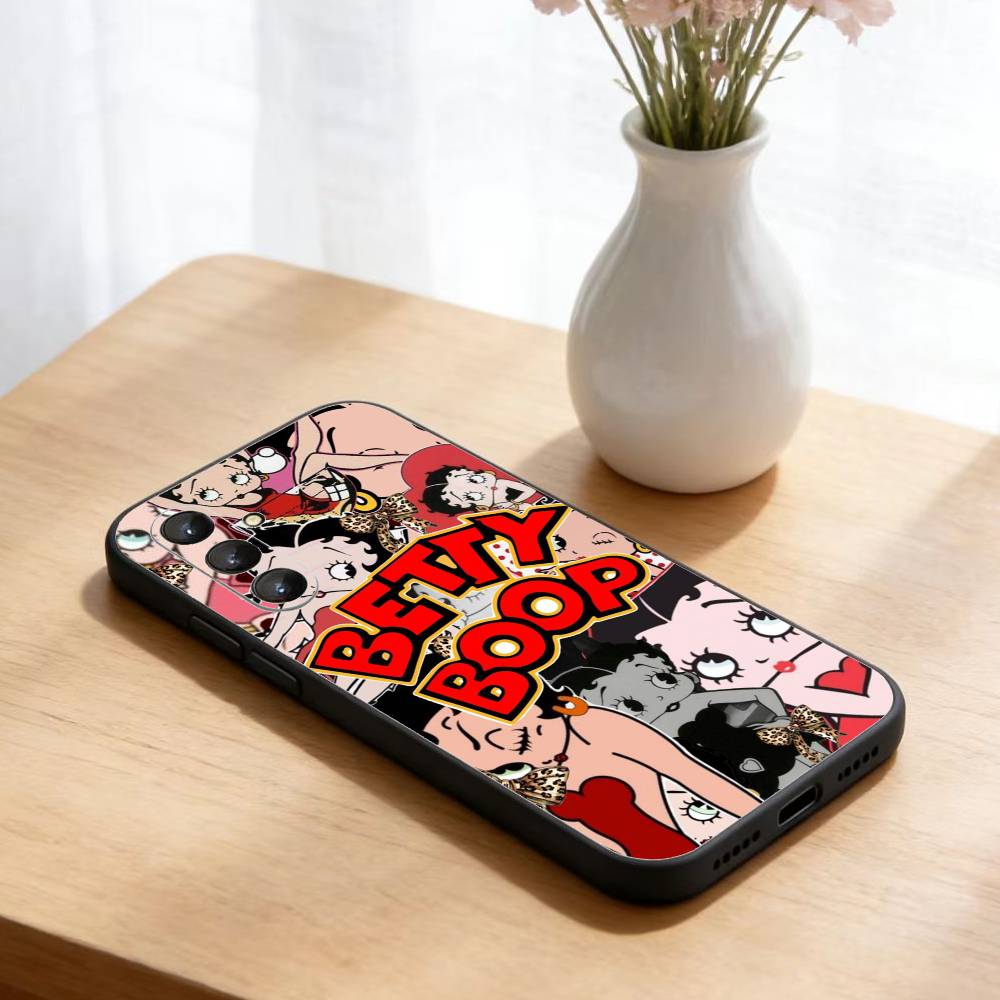 

Y-BettyS-Cute-t-Boops Phone Case For Samsung Galaxy A73,A21s,A22,A31,A52,A53,A71,A41Soft Black Shell Samsung a12