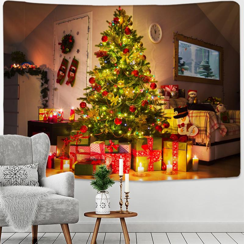 Tapiserie na vánoční stromeček Novoroční dekorace Tapiserie Tapiserie Koberec Vánoce Home Deocr Podložka na jógu Přehoz Plážová podložka Dárek
