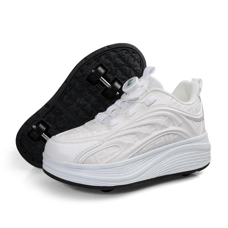 Dětské boty na kolečkách, čtyřkolečkové brusle, zatahovací dvouradové brusle, chlapecké a dívčí studentské tenisky s kolečky