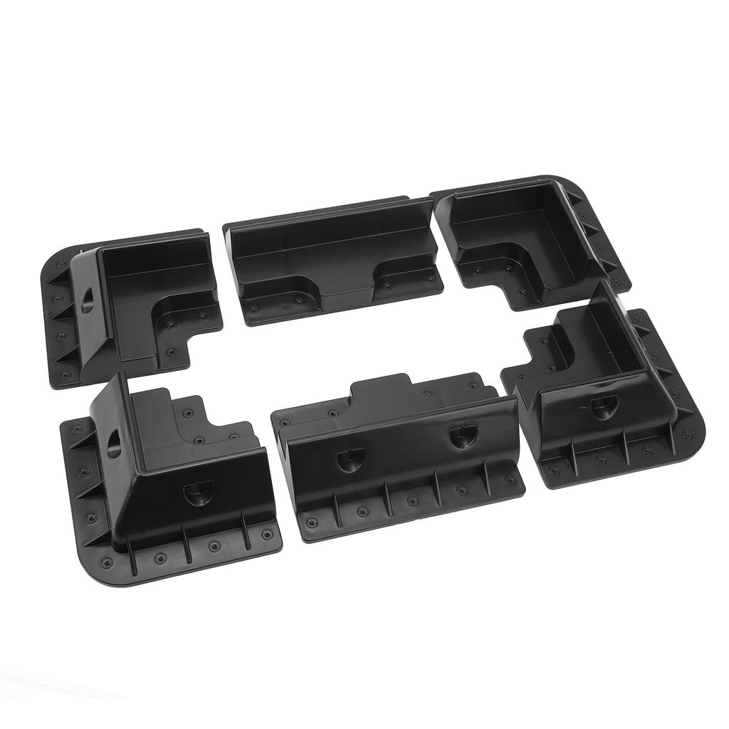 6PCS Solar Panel Roof Corner Bracket UV Resistant Drill Free ABS Plastic Anti Aging for RV Boat Black