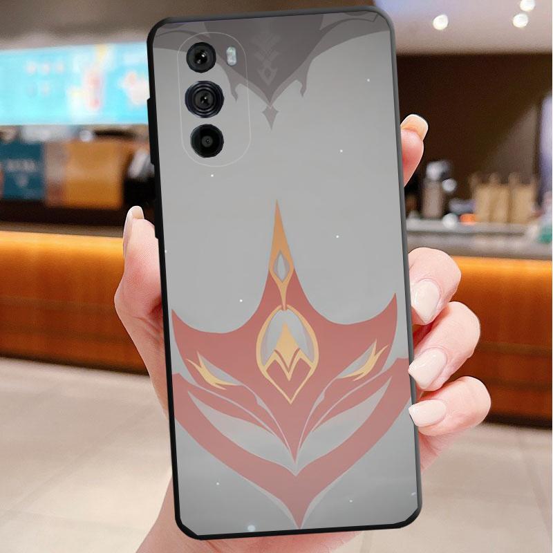 Phone Case For Motorola Edge 50 40 Pro 60 50 40 30 Ultra Neo Fusion Moto G85 G72 G53 G54 G84 G13 G32 Genshin Impact Namecard