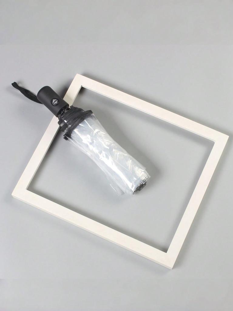 1PC Transparent Automatic Folding Umbrella | 8-rib Wind-Resistant Design | Essential for Commuters and Travelers