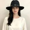 New western cowboy hat, black woolen jazz top hat, men's and women's ethnic style autumn and winter felt hat, self-operated