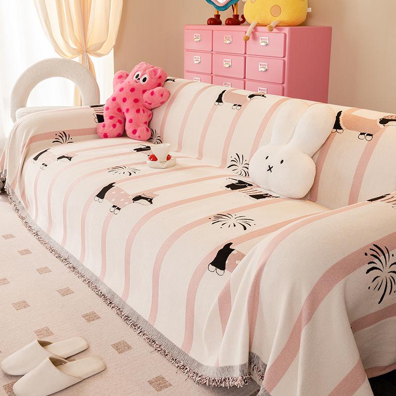 Dopamine Cartoon Sofa Cover, High Sense  New Sofa Towel, A Whole Full Cover Sofa Cushion Cover
