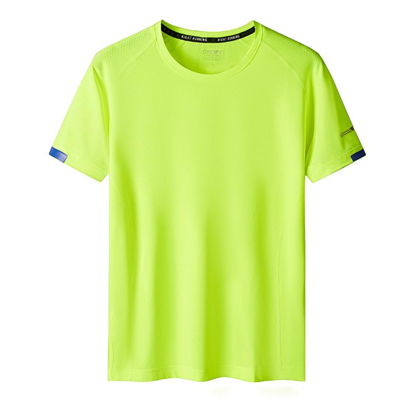 

T-shirt Men s Sports Outdoor Large Size Stretch Short-sleeved Quick-drying Clothes KTB 9XL зелений