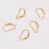 10pcs 18K Gold Ear Hook Material Pure Copper Twist Opening with Hanging Ear Hook DIY Handmade Glossy Earrings Accessories Batch