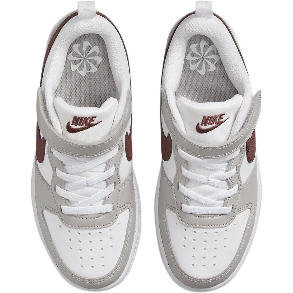 Nike Court Borough Low Recraft PS Light Iron Ore Dark Pony Kids Sneakers Grey White FZ4522-100