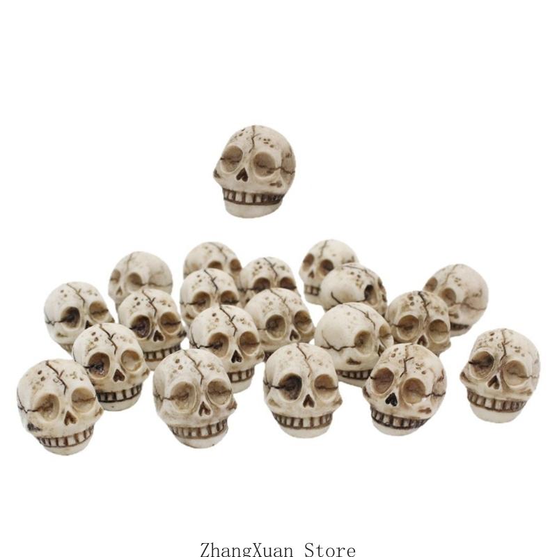 

Упаковка из 20 креативных смол Череп Лицо Кость Череп Камень для вечеринки на Хэллоуин и украшения дома China Mainland