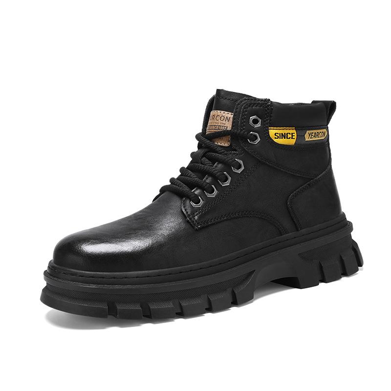 Popular Martin Boots Autumn and Winter New High-top Tooling Shoes Men's Versatile Waterproof and Wear-resistant Short Boots Casual Trendy Shoes