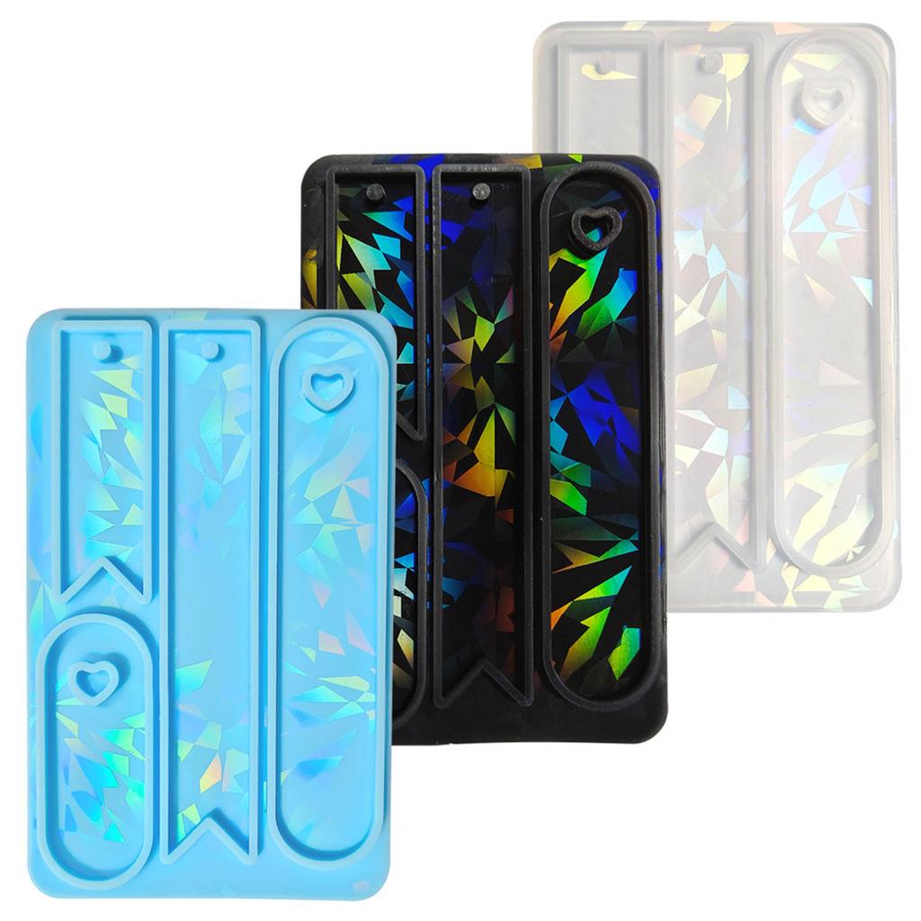 Easy to Use Silicone Mold Holographic Laser Bookmark Mold Resuable Making Molds Ribbon Casting Mould for Bookstores