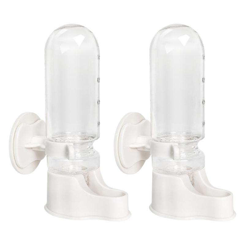 2PCS Automatic Bird Water Dispenser Gravities Water Bottle for Parrots and Small Bird Hanging Design Easy Installation