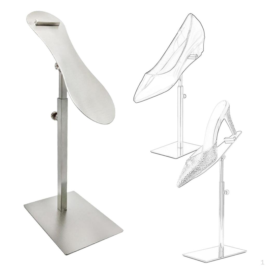 Stand Prop Adjustable Shoe Riser Rust Resistant Rack Organizer High Heel Shelf for Shopping