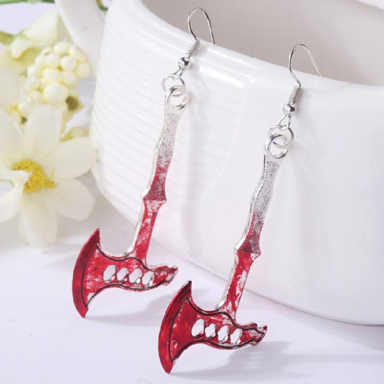 Exaggerated Cool Punk Knife Earrings Halloween Earrings Knife Earrings for Girl