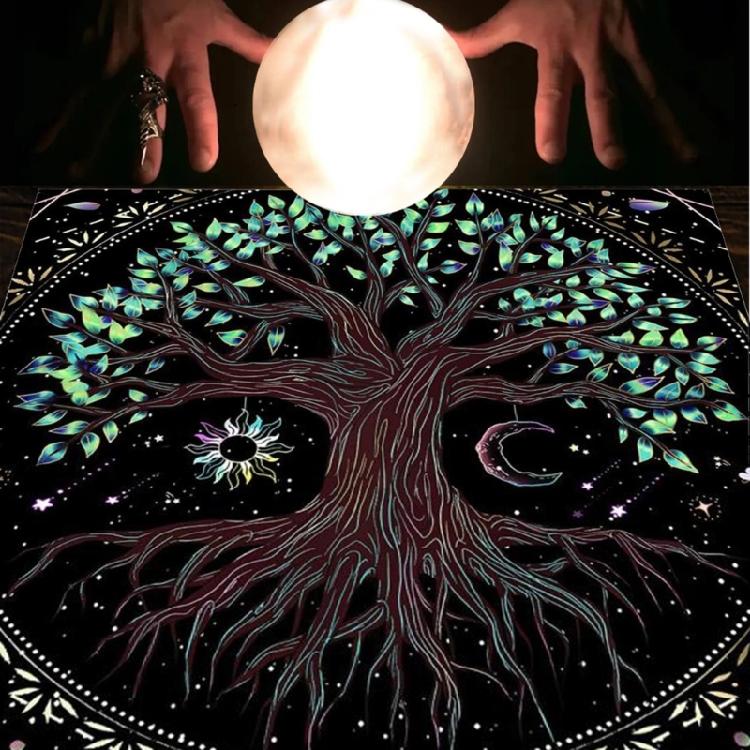 Telo per Tavolo Altaro Tarocchi Astrologici Tappetini per Giochi da Tavolo Tavola Altaro per Divinazioni