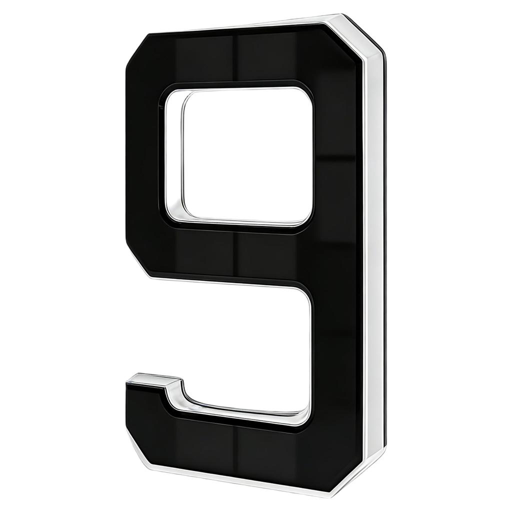 Modern Acrylic LED House Number Sign Illuminated Address Plaque Weatherproof Outdoor Decorative Number 3 for Home Office Hotel Apartment Door Wall