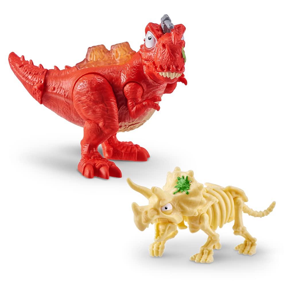 Smashers Mini Dinosaurus Tyrannosaurus od Lava Slime Surprise Series pro kluky a Amazon Exkluzivní Kombinované Balení Svítící ZURU, 4, Děti,