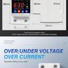 Dual Display 40A 63A 80A 230V Din Rail Adjustable Digital Over Under Voltage Relay Surge Protector Limit Over Current Protection